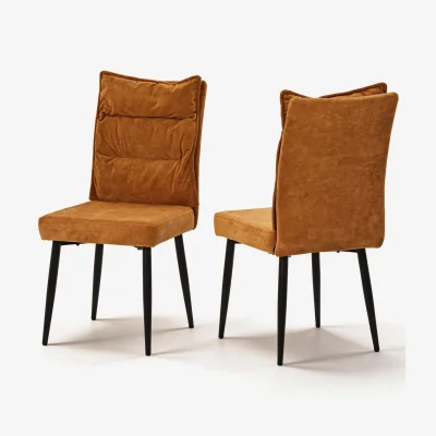The Range Dining Chair Set of 2 Mustard - White
