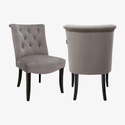 The Range Velvet Dining Chair Sets of 2 - Grey