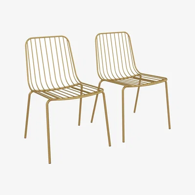 The Range Caden wire dining chair in 2 pieces - Golden