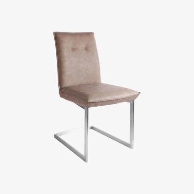 The Range Brown PU and Fabric Dining Chairs Set of 4 - Brown