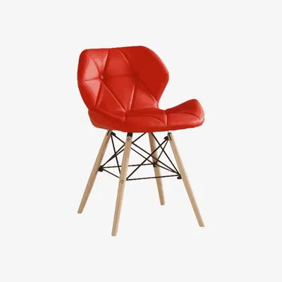 The Range Cecilia Eiffel Dining Chair with Buttons Single - Red