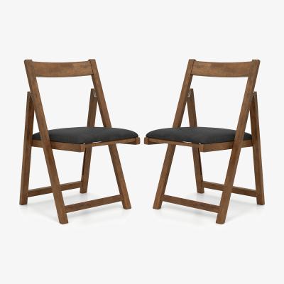 The Range Foldable Dining Chair Set of 2 - Grey