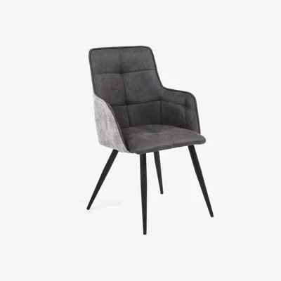 The Range Orion Suede Effect Dark Grey Dining Chair - Grey