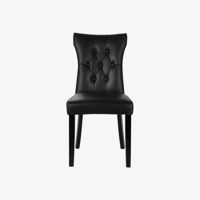 The Range Leather Dining Chairs - Black