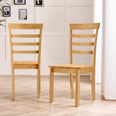 The Range 2x Whitby Solid Wood Dining Chairs - Oak