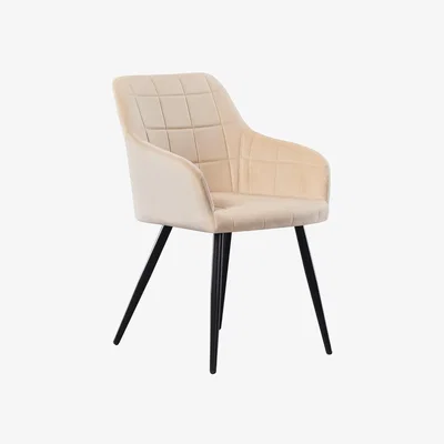 The Range Camden Velvet Dining Chairs - Cream