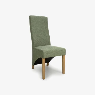 The Range Pair of Baxter Weave Dining Chairs - Green