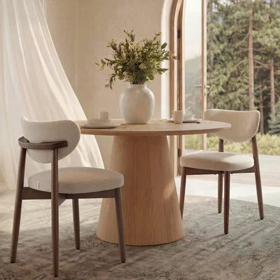The Range VASAGLE Dining Chairs Set of 2, Upholstered Chairs  - Beige