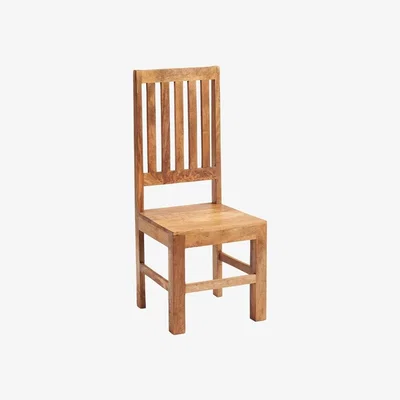 The Range Toko Light Mango Furniture High Slat Back Dining Room Chair - Light Wood