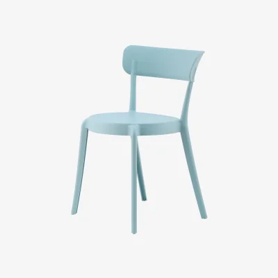 The Range Plastic Bistro Dining Chair - Baby Blue