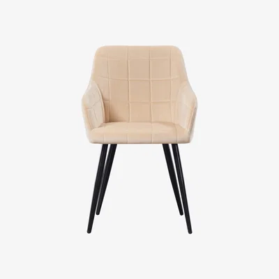 The Range Camden Velvet Dining Chair Single - White