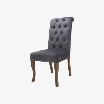 The Range Knightsbridge Roll Top Dining Chair - Grey