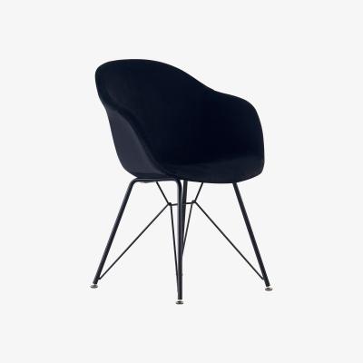 The Range Valentina Velvet Upholstered Dining Chair Single - Black