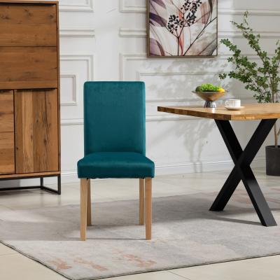 The Range Set of 2 Maiolo Velvet Dining Chairs - Silver