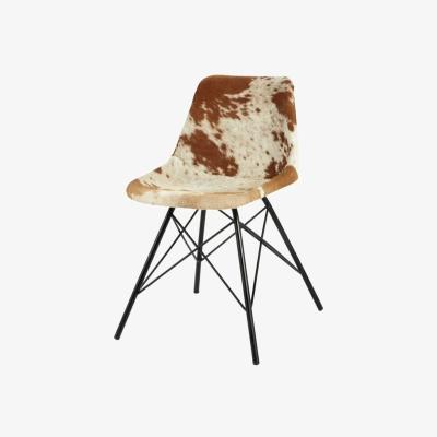 The Range Akasaki Cowhide Leather Dining Chair Set of 2 - Brown