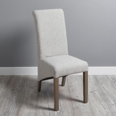 The Range Pair of Dalton Mink Fabric Chairs
