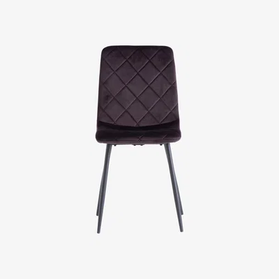 The Range Aubergine Bella Velvet Dining Chair - Purple