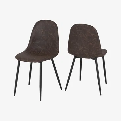 The Range Athens Dining Chair - Brown PU