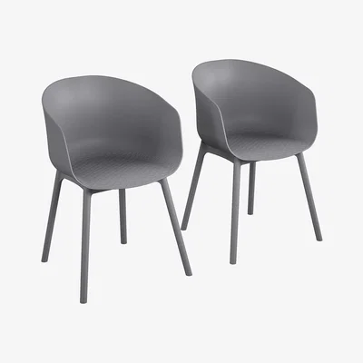 The Range York XL Dining Chairs 2PK - Charcoal