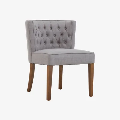 The Range Parkside Grey Fabric Curved Dining Chair - Grey