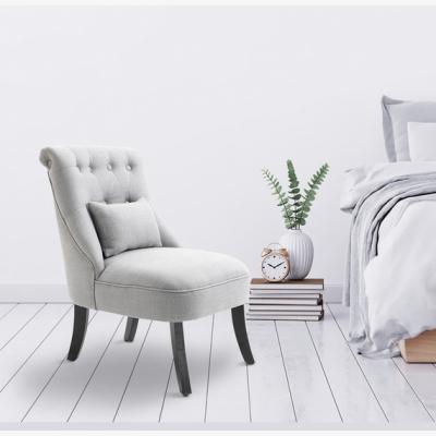 The Range Fabric Single Sofa Dining Chair with Pillow - Grey