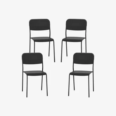 The Range Modern Dining Chairs Set of 4 - Black