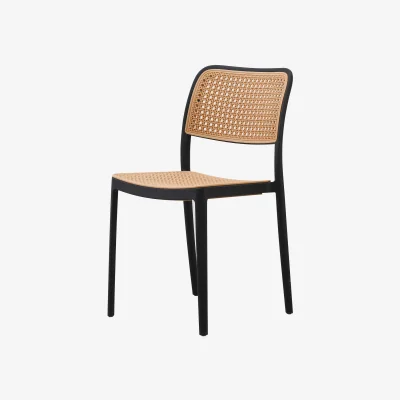 The Range Plastic Cafe Dining Chair - Black