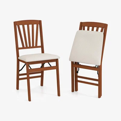 The Range Set of 2 Dining Chair Folding Chairs - Brown
