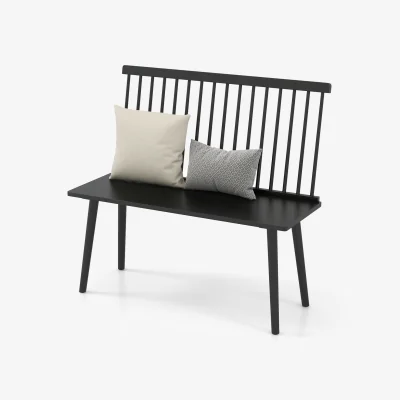 The Range Kitchen Dining Room Chair Entryway Bench - Black