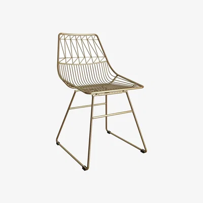 The Range CosmoLiving Astrid Wire Metal Dining Chair - Gold