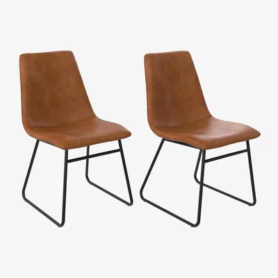 The Range Bowden dining chair 2 pieces - Caramel
