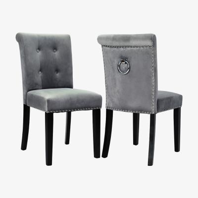 The Range Leisure Velvet Chairs - Light Grey