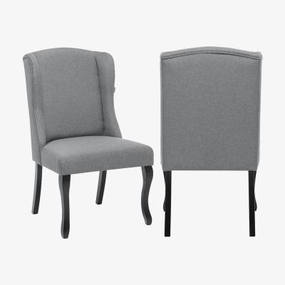 The Range Linen Dining Chair Set Of 2 - Grey