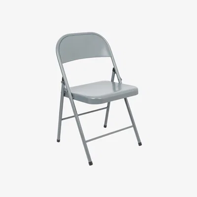 The Range Metal Folding Chairs - Pack of 1 - Grey
