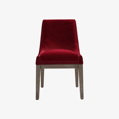 Sofa.com Basil Dining Chair in Malbec Cotton Matt Velvet