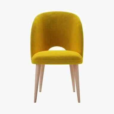 Sofa.com Darcy Dining Chair in Canary Cotton Matt Velvet