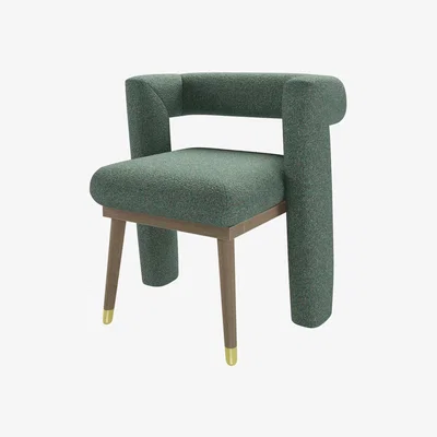 Sofa.com Fonda Dining Chair in Peacock Plush Tweed Boucle - sofa.com