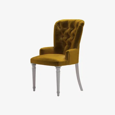 Sofa.com Sinclair Dining Chair in Nefertiti Gold Cotton Matt Velvet - sofa.com