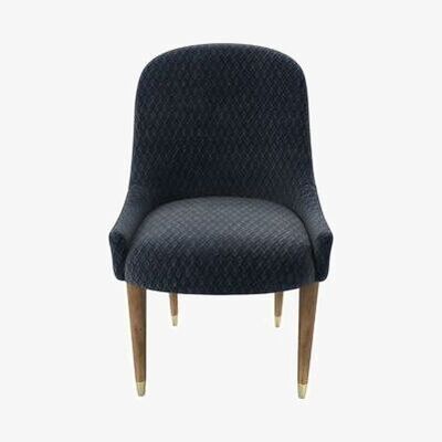 Sofa.com Arabella Dining Chair in Gunmetal Velvet Jacquard