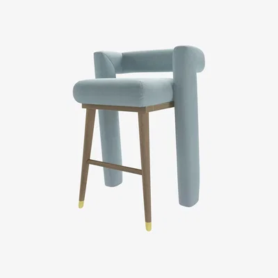 Sofa.com Fonda Tall Stool in Exhale Vermeer Linen - sofa.com