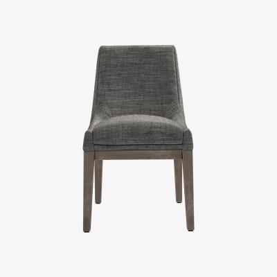 Sofa.com Basil Dining Chair in Liquorice Baylee Multi-Tone Viscose Linen