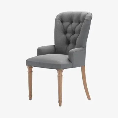 Sofa.com Sinclair Dining Chair in Shadow Brushed Linen Cotton