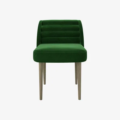 Sofa.com Lola Dining Chair in Putting Green Aquaclean Clever Velvet