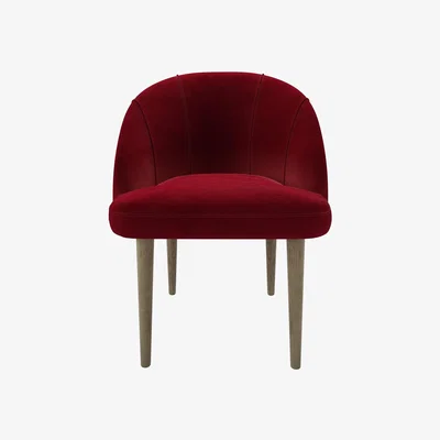 Sofa.com Piper Dining Chair in Malbec Cotton Matt Velvet