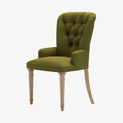 Sofa.com Sinclair Dining Chair in Royal Fern Brushed Linen Cotton