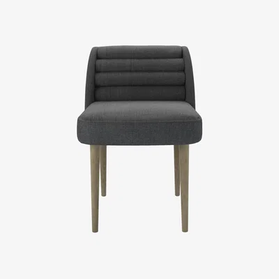 Sofa.com Lola Low Back Dining Chair in Charcoal Brushed Linen Cotton - sofa.com