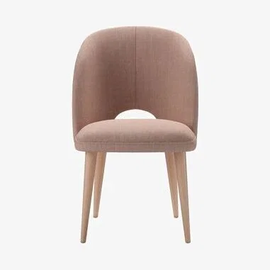 Sofa.com Darcy Dining Chair in Blush Pure Belgian Linen