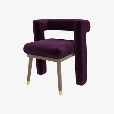 Sofa.com Fonda Dining Chair in Plum Smart Velvet - sofa.com