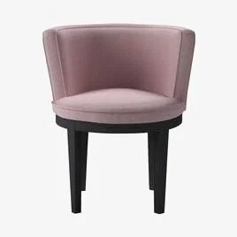 Sofa.com Margaux Dining Chair in Powder Pink Brushed Linen Cotton
