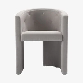 Sofa.com Coco Dining Chair in Dove Grey Smart Velvet